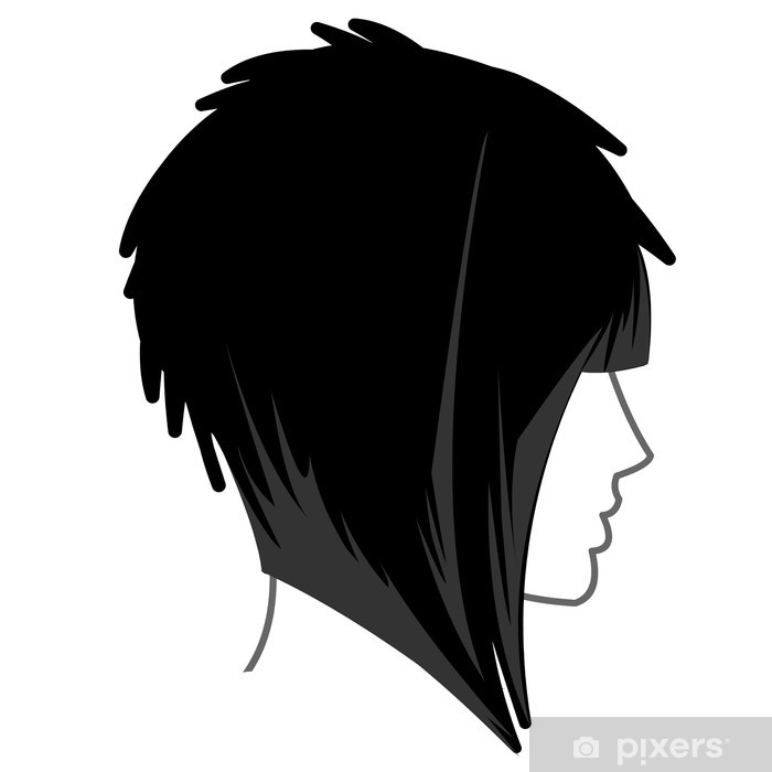 700x700 Medium Hair One Length Bob Icon Wall Mural