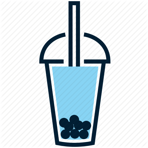 512x512 Blue, Bubble, Bubble Tea, Drink, Glass, Taiwanese Tea, Tea Icon