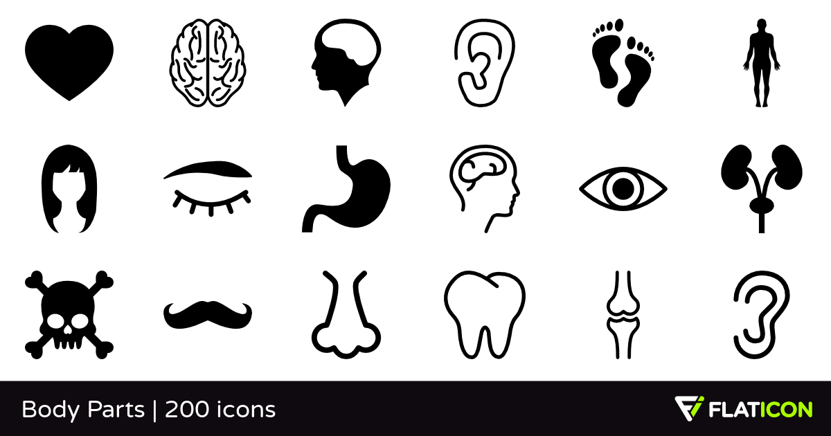 1200x630 Body Parts Free Icons
