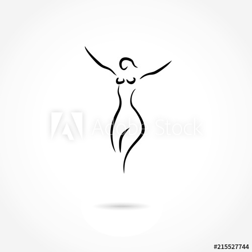 500x500 Woman Shape Body Icon Vector