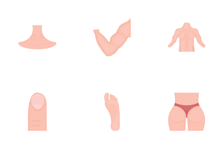 720x480 Download Body Parts Flat Icons Icon Pack