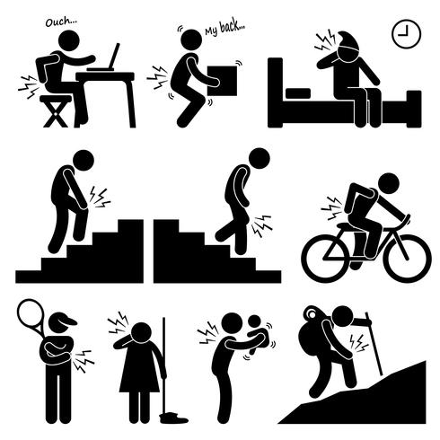 490x490 Pain In Human Body Parts On Various Poses And Positions Stick