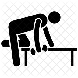 256x256 Bodybuilding Icon Of Glyph Style