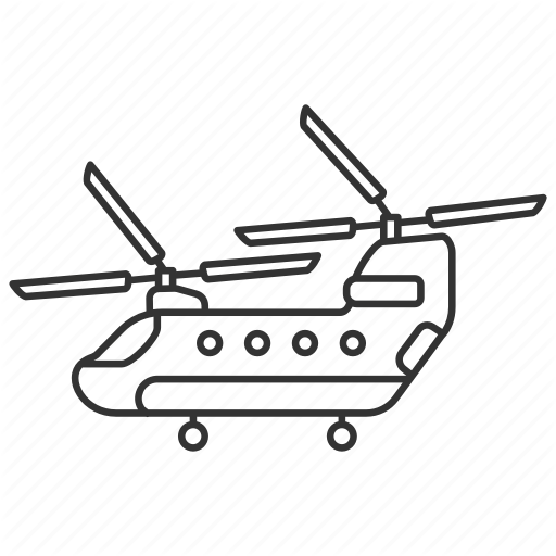 512x512 Aircraft, Army, Aviation, Boeing, Cargo, Helicopter, Military Icon