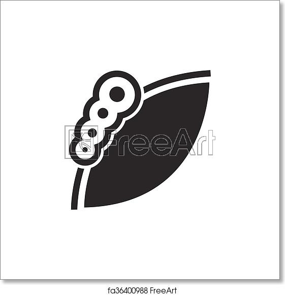 561x581 Free Art Print Of Bold Icon Treatment With Worm Icon Freeart