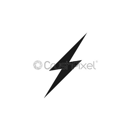 500x500 Bolt Icon Graphic Template Design Vector, Stock Vector Crushpixel