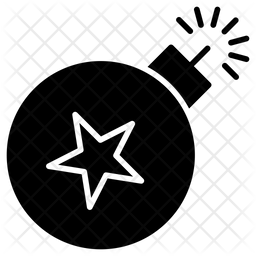 256x256 Party Bomb Icon Of Glyph Style