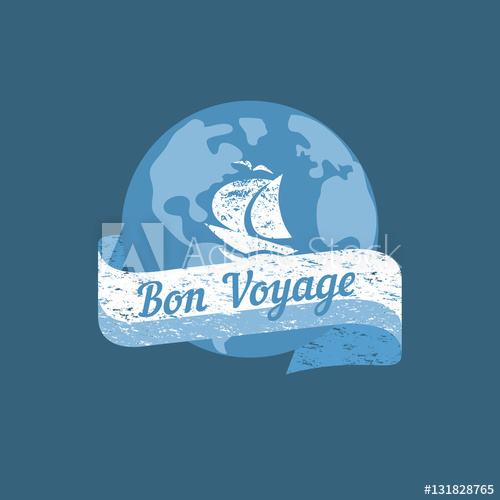 500x500 Travel Nautical Icon Have Nice Trip In French Letters Bon Voyage