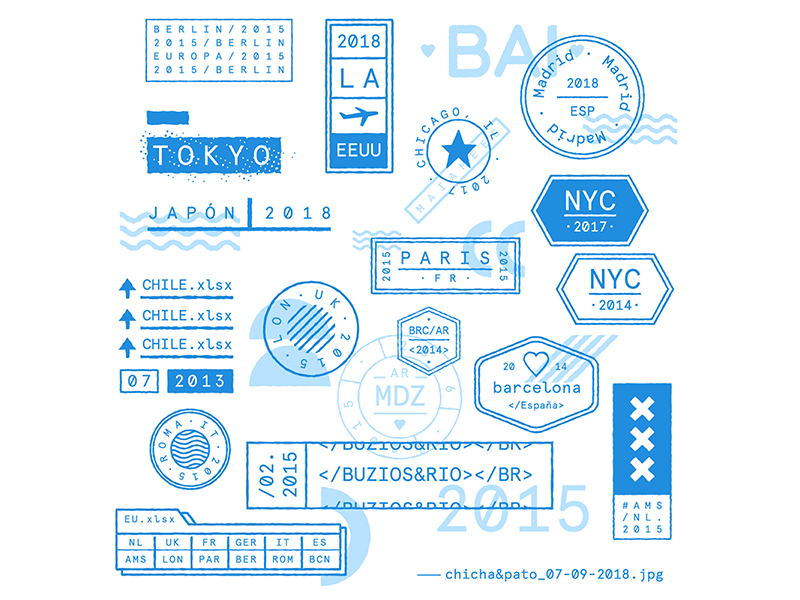 800x600 Bon Voyage! Travel Stamps Design Icons Travel Stamp