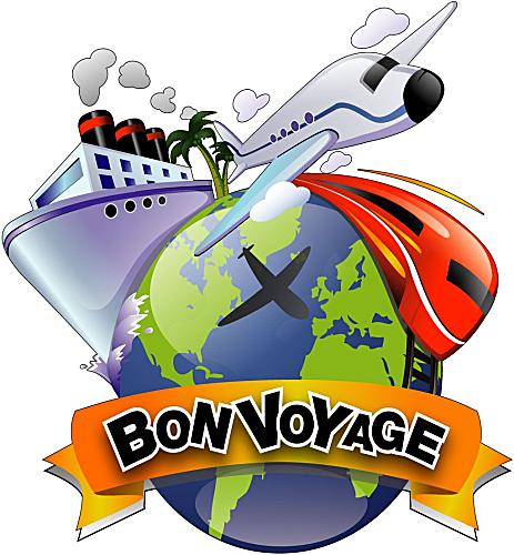 463x500 Bon Voyage Clipart Group With Items