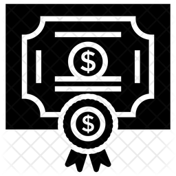 Government Bond Icon Of Glyph Style 256x256 Government Bond Icon Of Glyph Style