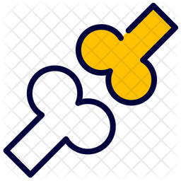 256x256 Bone Icon Of Colored Outline Style