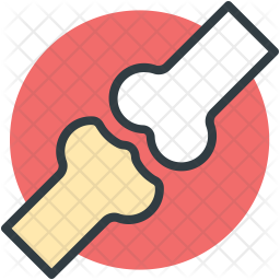 256x256 Bone Icon Of Colored Outline Style