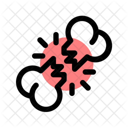 256x256 Crush Bone Icon Of Colored Outline Style