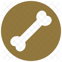 256x256 Dog Bone Icon Of Flat Style
