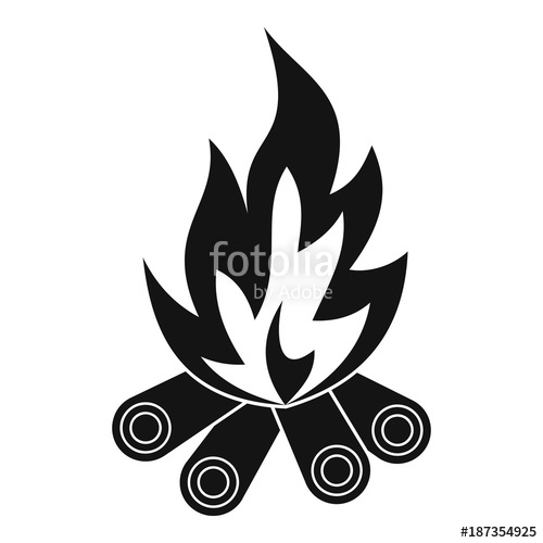 500x500 Bonfire Icon, Simple Style Stock Image And Royalty Free Vector