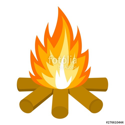 500x500 Bonfire Icon Flat Illustration Of Bonfire Vector Icon For Web