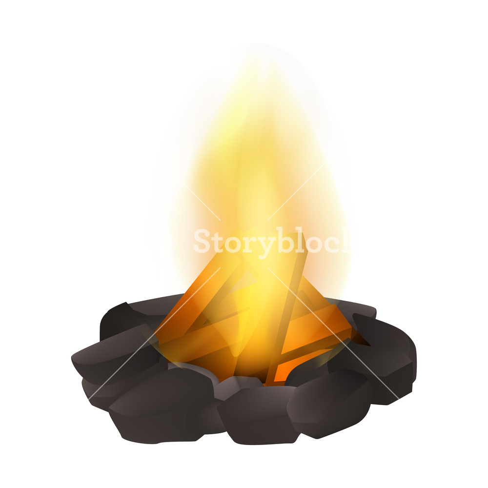 1000x1000 Bonfire Icon Realistic Illustration Of Bonfire Vector Icon