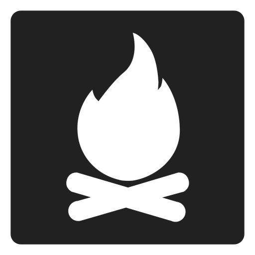 512x512 Camping Bonfire Square Icon