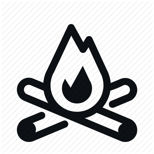 512x512 Bonfire, C Campfire, Camping, Fire, Flame, Hiking Icon