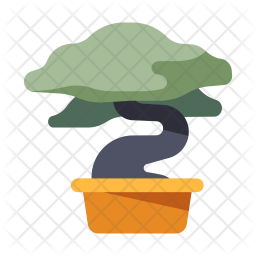 256x256 Bonsai Tree Icon Of Flat Style