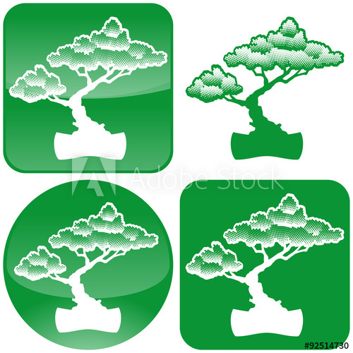 500x500 Stylized Bonsai Tree Icon