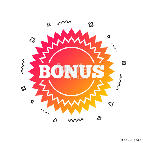 500x500 Bonus Sign Icon Special Offer Star Symbol Colorful Geometric