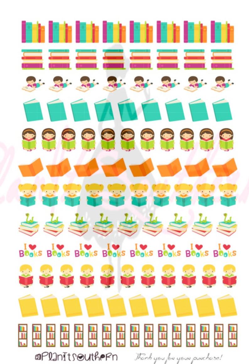 794x1160 Book Club Icon Planner Sticker Planner Icon Erin Condren Etsy