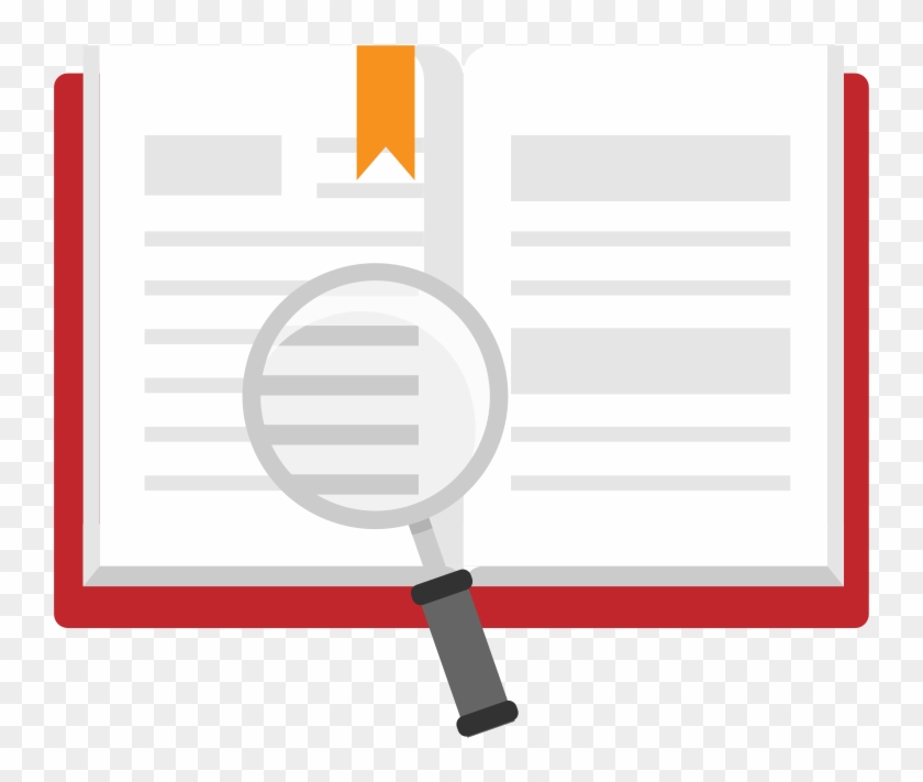 840x711 Book With Lens Flat Icon Vector