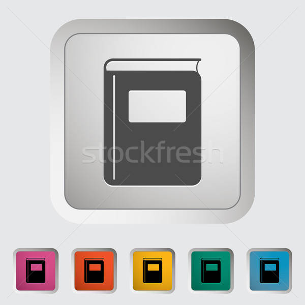 600x600 Book Single Flat Icon Vector Illustration Oleksii Afanasiev
