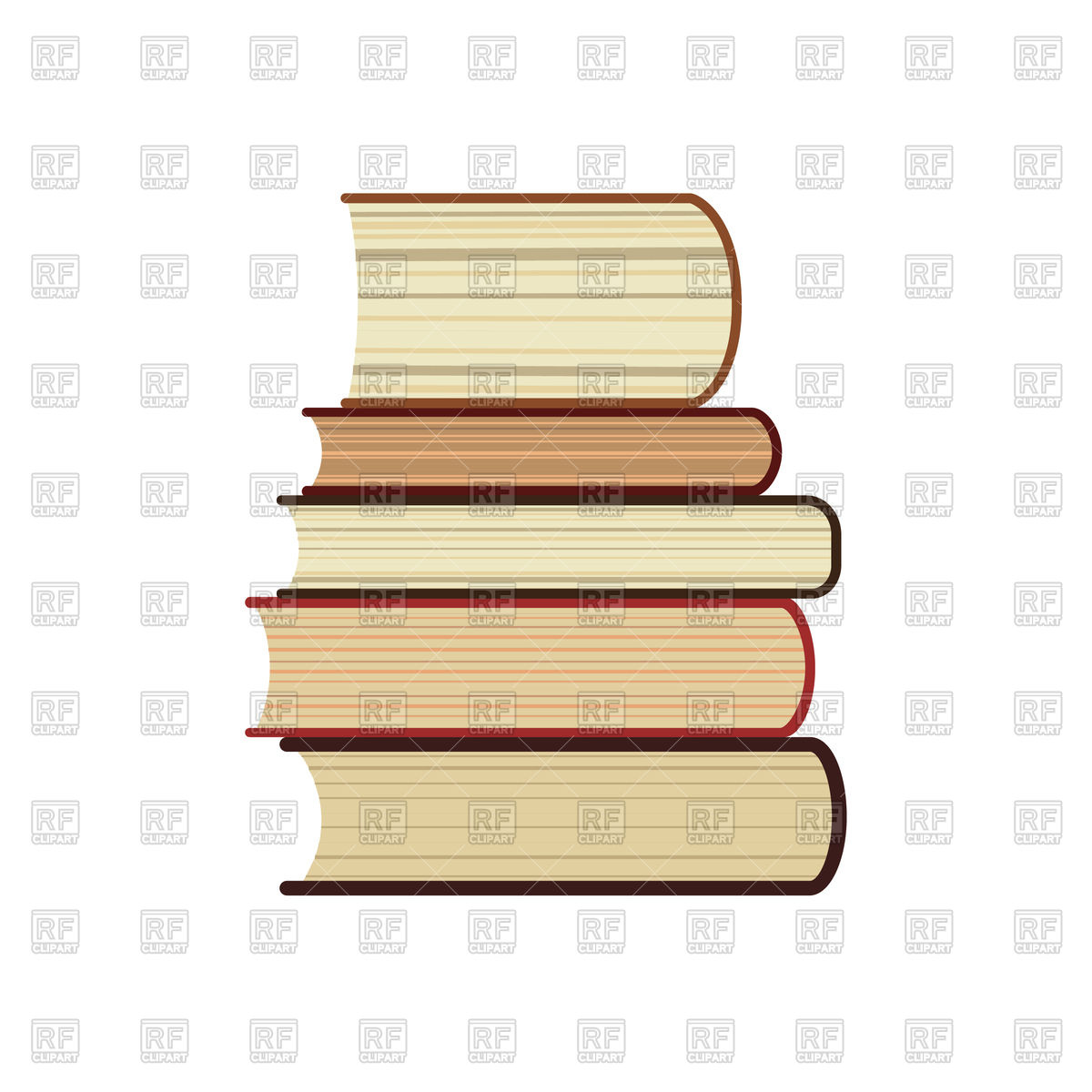 1200x1200 Five Books Stack Flat Icon Vector Image Of Icons And Emblems