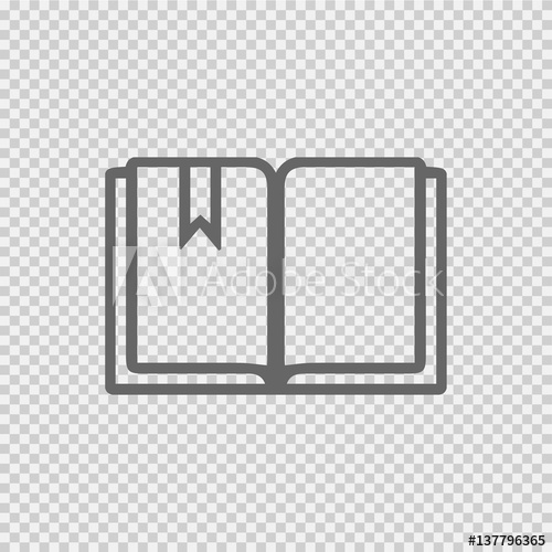500x500 Open Book Vector Icon Simple Isolated Illustration