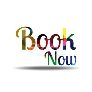 300x300 Book Now Colorful Vector Icon Design Stock Vectors