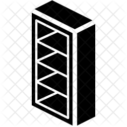256x256 Bookcase Icon Of Glyph Style