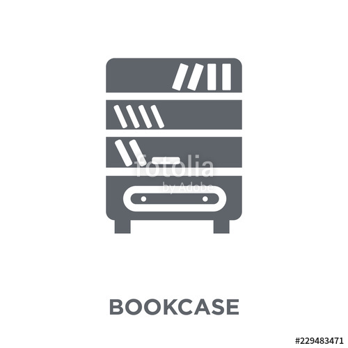 500x500 Bookcase Icon From Furniture And Household Collection Stock