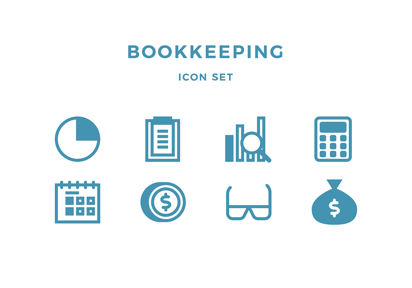 1400x980 Bookkeeping Icons Free Vector Art