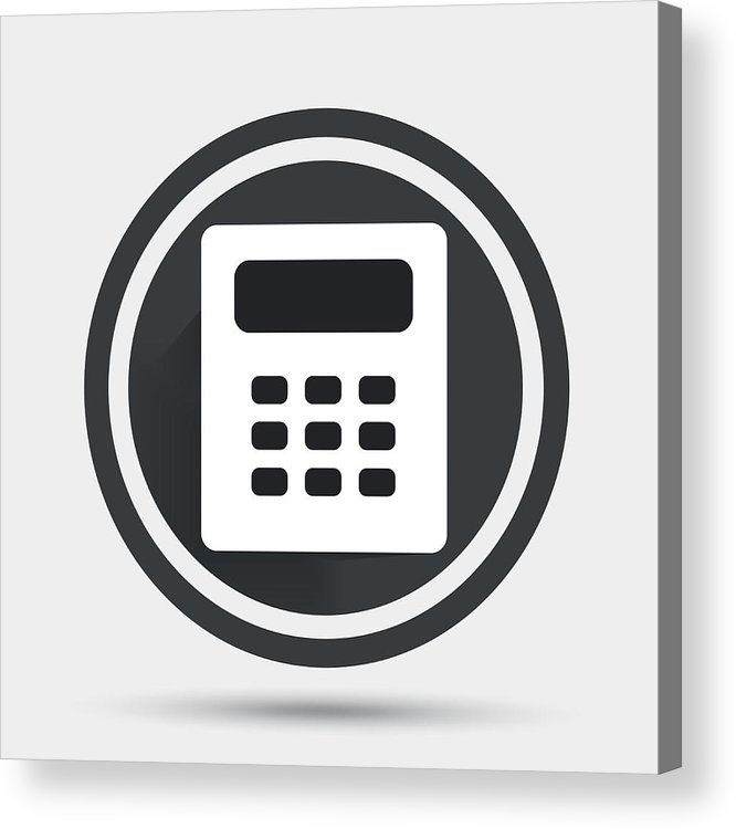 666x750 Calculator Sign Icon Bookkeeping Symbol Acrylic Print