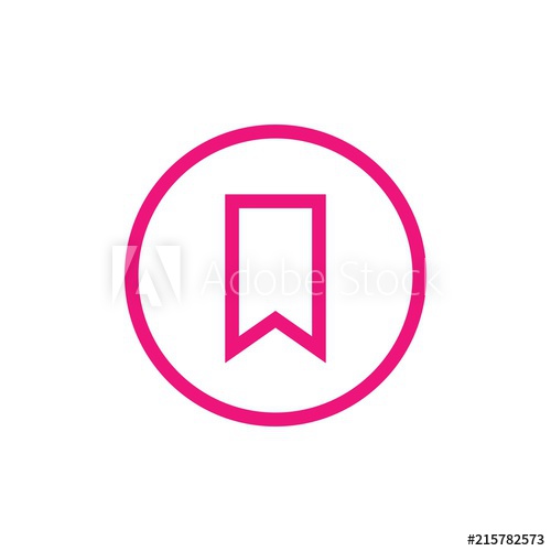 500x500 Pink Bookmark Icon Website