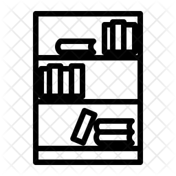 256x256 Bookshelf Icon Of Line Style