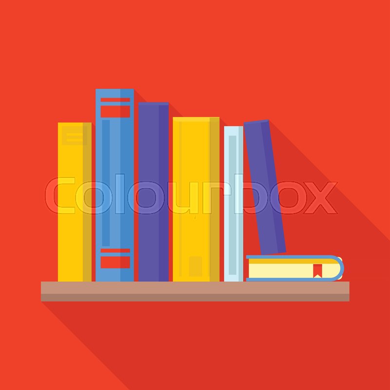 800x800 Bookstore Icon Flat Illustration Of Stock Vector Colourbox
