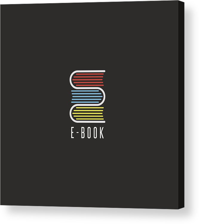 666x750 E Book Bookstore Icon, Online School Education Emblem Mockup