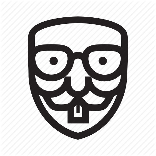 512x512 Anonymous, Bookworm, Emoticon, Hacker, Mask, Nerd Icon