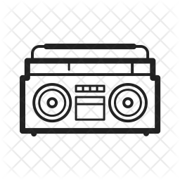 256x256 Boombox Icon Of Line Style