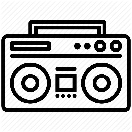 512x512 Audio, Boombox, Cassette, Music, Radio, Sound, Speaker Icon