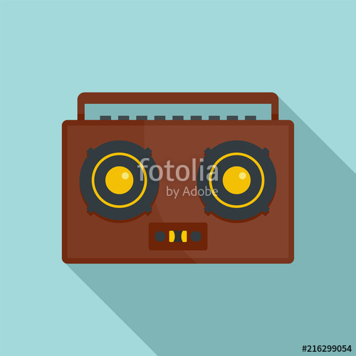 500x500 Boombox Icon Flat Illustration Of Boombox Vector Icon For Web