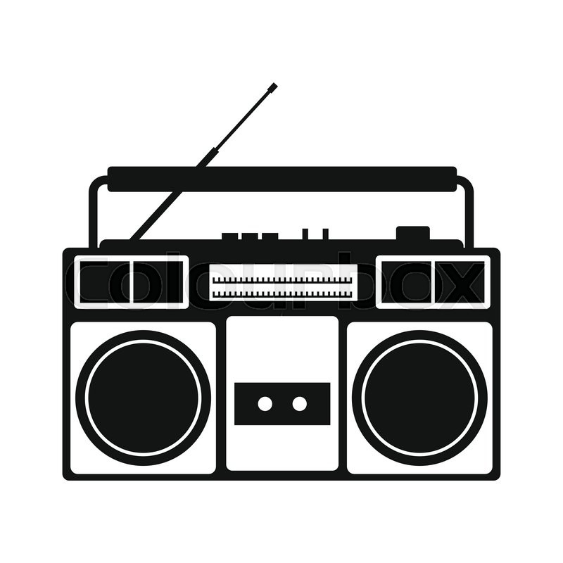800x800 Boombox Simple Icon Isolated On White Stock Vector Colourbox