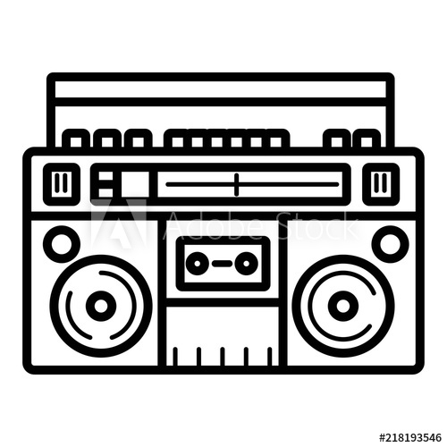 500x500 Flat Boombox Icon