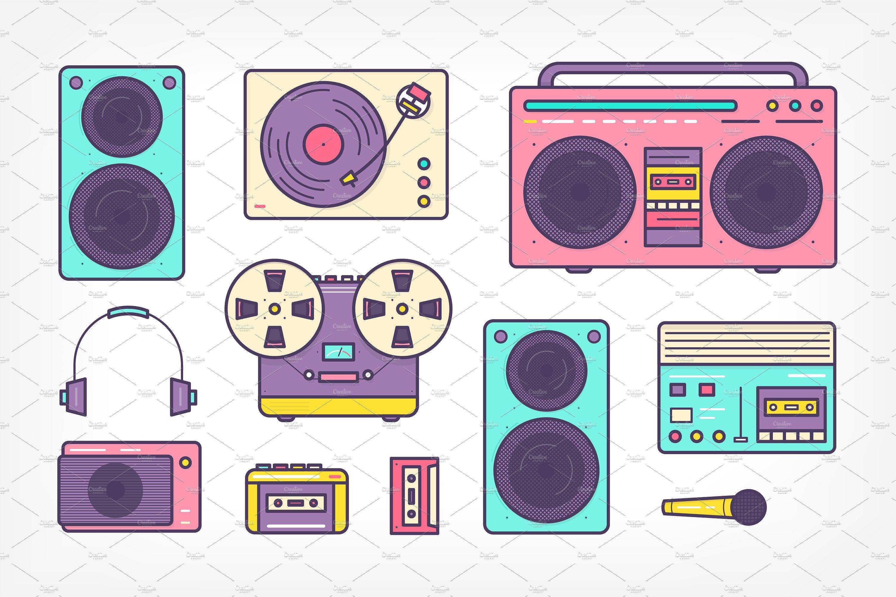 3005x2001 Retro Music Devices