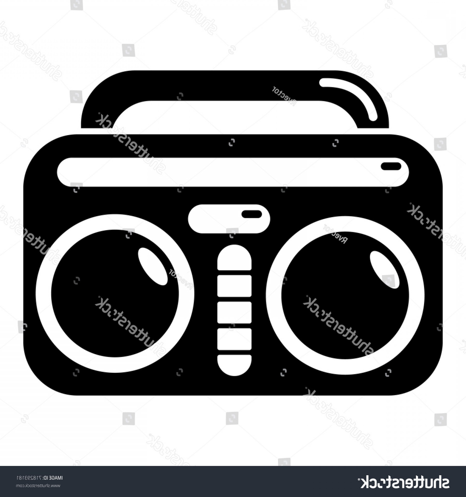 1800x1920 Vintage Boombox Icon Simple Illustration Vector Soidergi