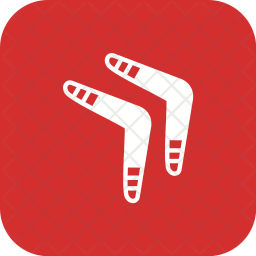256x256 Boomerang Icon Of Glyph Style
